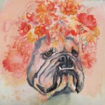 Ruttu (2019), akryyli- ja öljyväri vanerille, 19 x 15 cm