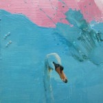 Untitled from series Edges, Wastelands (2014) Acrylic and oil colour on MDF board