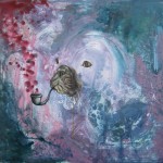 Koiran uni (2013), Acrylic and oil colour on MDF board, 65 x 75 cm