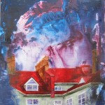 Untitled from series Edges, Wastelands (2014) Acrylic and oil colour on MDF board, 30 x 30 cm