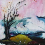 Waiting for the Explosion (2017), Acrylic and oil colour on canvas 100  x 75,5 cm